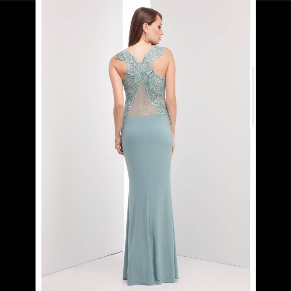 Mignon Sexy Lace White Nude Formal Dress - Picture 6 of 16